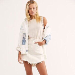 Free People Womens Baily Denim Mini Skirt Size 25